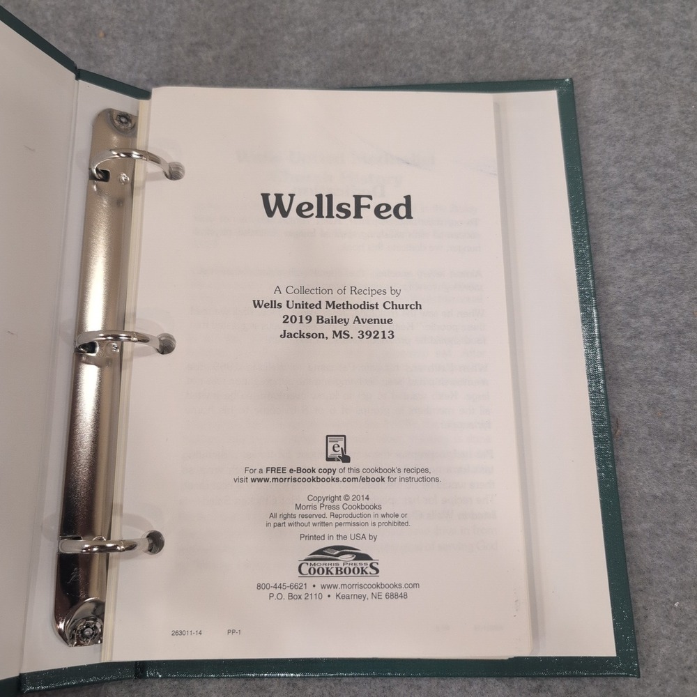 WellsFed Wells United Methodist Church Cookbook Jackson MS 2014 Morris Press - Picture 2 of 2